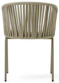 Béžová kovová záhradná stolička Saconca - Kave Home