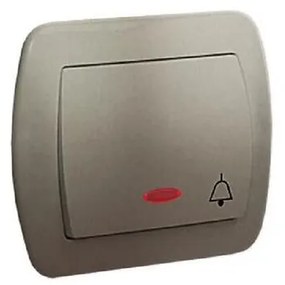 Zvončekový vypínač s podsvietením AD1L satén