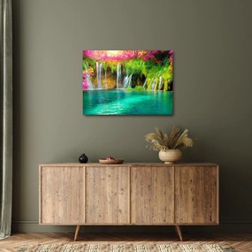Obraz - Vodopád, Plitvické jazerá, Chorvátsko (70x50 cm)