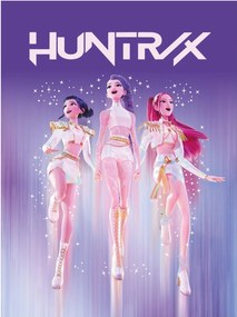 Detská coral fleece deka K-Pop Demon Hunters - HUNTR/X - motív Performance - 130x160 cm