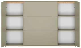Komoda Elivo 150 cm so zásuvkami - eukalyptus / dub baltic dune