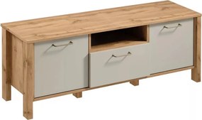 TV skrinka Ertigo 138 cm - Dub wotan/Béžová