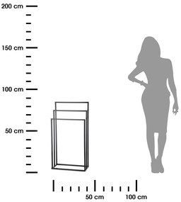 Stojan na uteráky LOFT, čierna