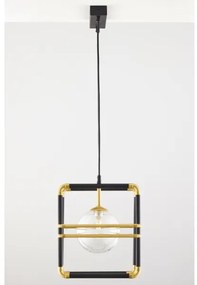 Jupiter 2029 - Luster na lanku FIORI 2xG9/10W/230V čierna/zlatá/číra