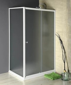 Aqualine Aqualine, AMADEO posuvné sprchové dvere 1000mm, sklo BRICK, BTS100