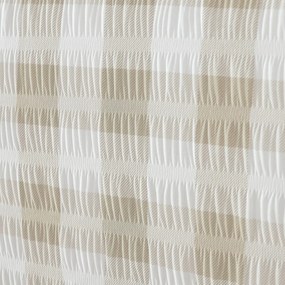 Bielo-béžové krepové obliečky na dvojlôžko 200x200 cm Gingham Check – Catherine Lansfield