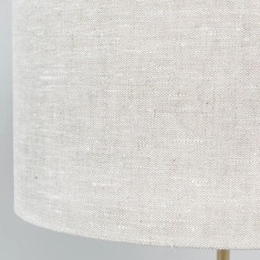Stolná lampa mosadz s sivým tienidlom 35 cm - Kaso