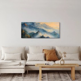 Obraz - Maľovaná horská krajina (120x50 cm)