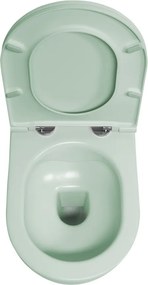 Isvea Isvea, INFINITY závesná WC misa, Rimless, 36,5x53cm, svetlá zelená, 10NF02005-2T
