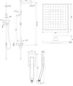 OMNIRES SYSJIMJIMBL - Sprchová sada JIMJIM matná čierna