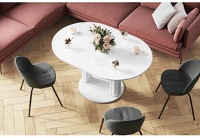 Luxusný rozkladací konferenčný stolík  PRIMO LUX biela