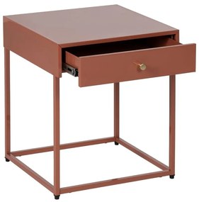 V terakotovej farbe nočný stolík Nara – Ixia