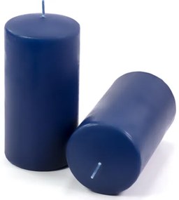 Sada stĺpových sviečok, 15 cm, Ø 7,5 cm, modrá, 2 ks