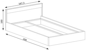 Manželská posteľ 140 cm Milley 09 (s roštom) (hikora). Vlastná spoľahlivá doprava až k Vám domov. 1057900