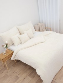 Baránkové predĺžené obliečky mikroplyš Exclusive – Teddy krémové