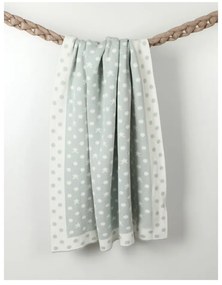 Svetlomodrá detská bavlnená deka Homemania Decor Baby Baby Dots, 90 x 90 cm