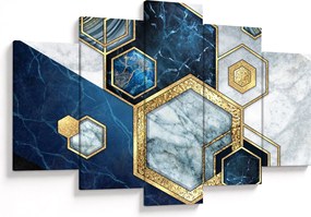 Obraz - Mramorové hexagóny (150x105 cm)