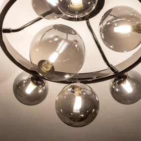 Brilagi - LED Prisadený luster MILLA 10xG9/3W/230V čierny chróm/dymová