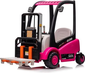 LEAN CARS Batériový vysokozdvižný vozík XMX638 ružový