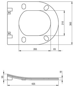 Deante Peonia Zero, závesná WC misa RimFree 51 x 36 cm + toaletné sedátko s pomalým zatváraním, biela, CDED6ZPW