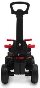 Baby Mix Detské odrážadlo s vodiacou tyčou Mega Prime EVA, červená