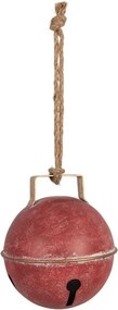 Christmas Decoration Figurine Bell ? 16x18 Cm Red Metal - ? 16*18 cm