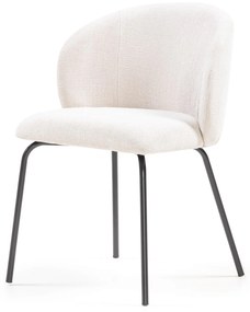 Jídelní židle LARISA světle béžová/černá