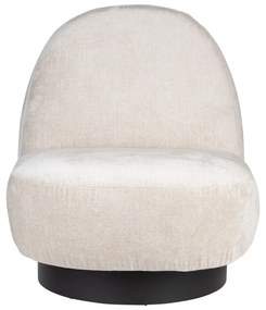 Krémové zamatové kreslo Eden – Zuiver