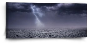 Sablio Obraz Búrka nad morom - 110x50 cm