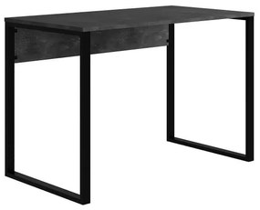 Písací stôl Houseland Inna retro sivá/čierna