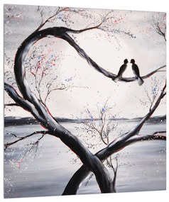 Zamilovaný obraz vtákov (30x30 cm)