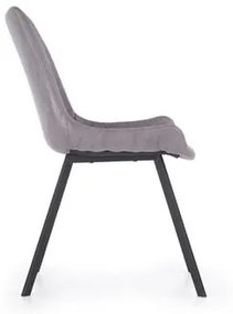 Jedálenská stolička MAKO – ekokoža, sivá