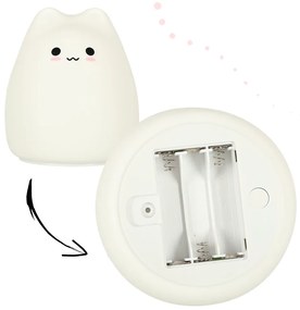 IKO Detská nočná lampička – biela mačka
