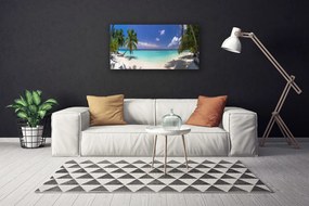 Obraz na plátne More pláž palma krajina 125x50 cm