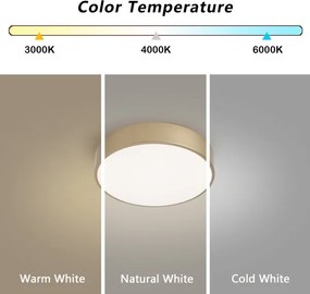 BRILAGI - LED stropné svietidlo POOL LED/24W/230V 3000/4000/6000K priemer 20 cm zlaté