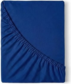 Kvalitex Saténové prestieradlo s gumou tmavomodrá, 180 x 200 cm