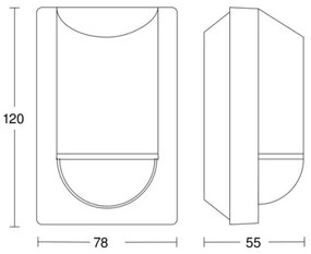 Steinel 034702 - Vonkajší senzor pohybu ECO IP54 čierna