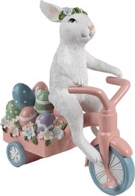 Dekorácia králik na bicykli s vajíčkami - 29*12*31 cm