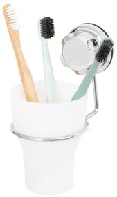 Samodržiaci kovový téglik na zubné kefky v striebornej farbe Bestlock Bath – Compactor