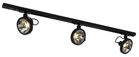 Moderný koľajnicový systém s 3 bodovými svetlami čierny 1-fázový - Iconic Go