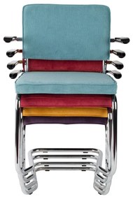 Sada 2 čiernych stoličiek s opierkami Zuiver Ridge Kink Rib