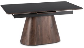 PROXIMA.store - Rozkladací jedálenský stôl LIZBONA FARBA: čierna, konštrukcia: orech
