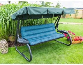 Vankúš na hojdačku ANIA 150 cm károvaný, modrý