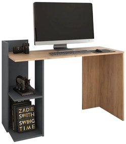 PC stôl, dub craft zlatý/grafit, ZINO NEW
