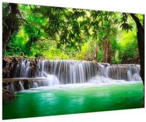 Obraz vodopádu v Kanchanaburi, Thajsko (90x60 cm)