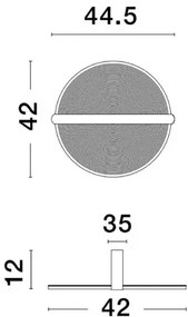 Stropné svietidlo LED so stmievaním Noah 42 hnedá