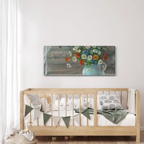 Obraz - Lúčne kvety, olejomaľba (120x50 cm)