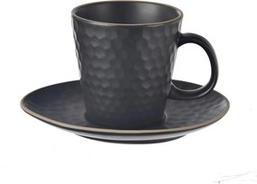 Čierna keramická šálka na cappuccino 250 ml Tea Time – Orion