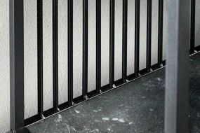 Dizajnový regál Haines 120 cm vzor antracitový mramor