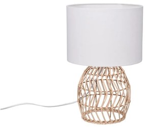 Stolová lampa v bielo-prírodnej farbe (výška 38 cm) Rike – Trio